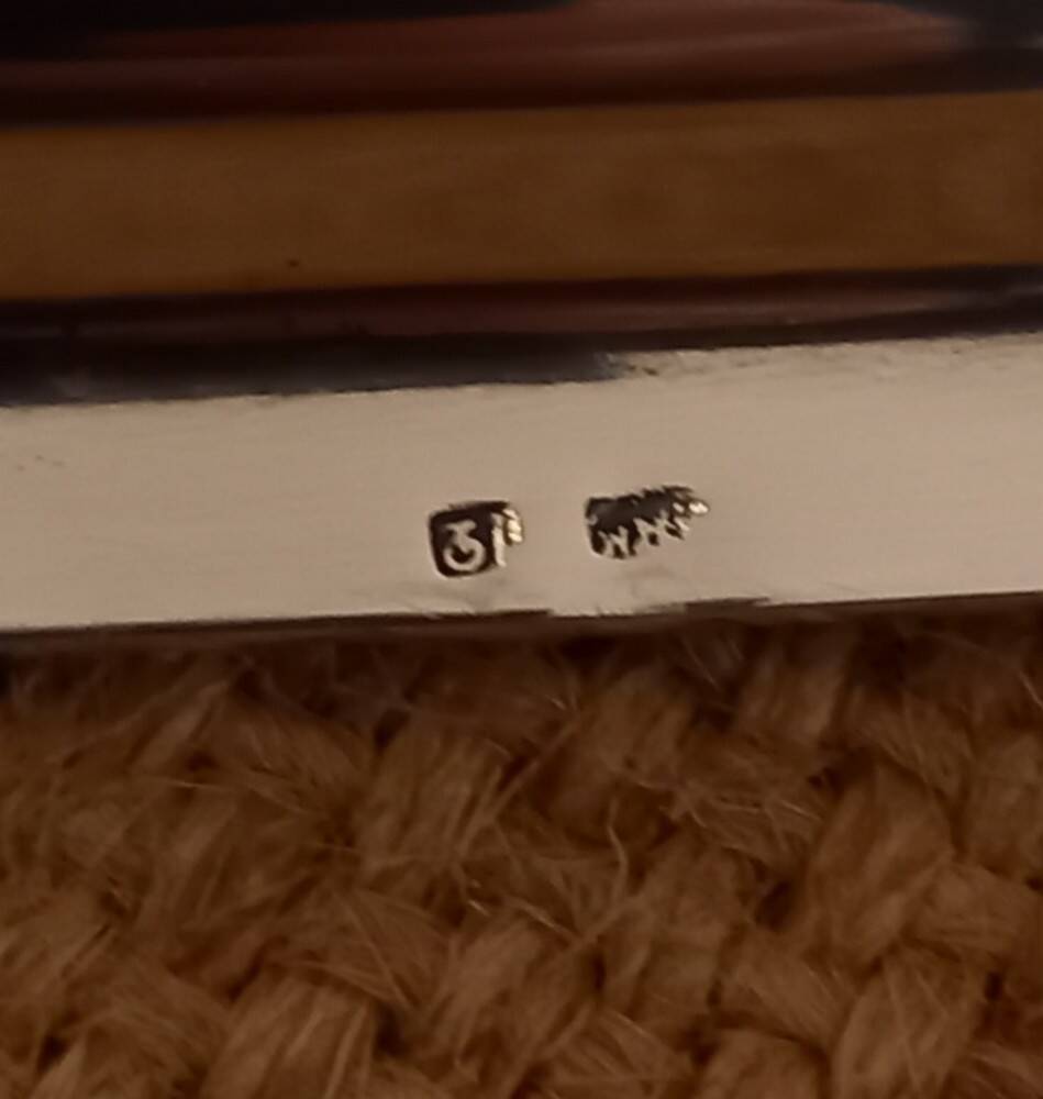 Small silver metal tray