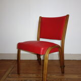 4 chairs "bow wood" by Hugues Steiner 50