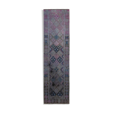 Handmade One-of-a-Kind Oriental Purple Runner Rug 78 cm x 285 cm