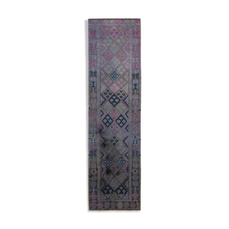 Handmade One-of-a-Kind Oriental Purple Runner Rug 78 cm x 285 cm