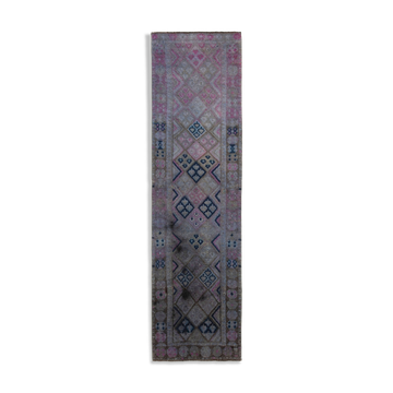 Handmade One-of-a-Kind Oriental Purple Runner Rug 78 cm x 285 cm