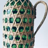 Decorative bottle with wicker
