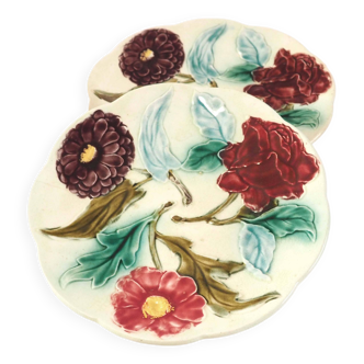 Series 2 flower barbotine plates