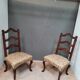 Paire de chaises anciennes pieds sabot