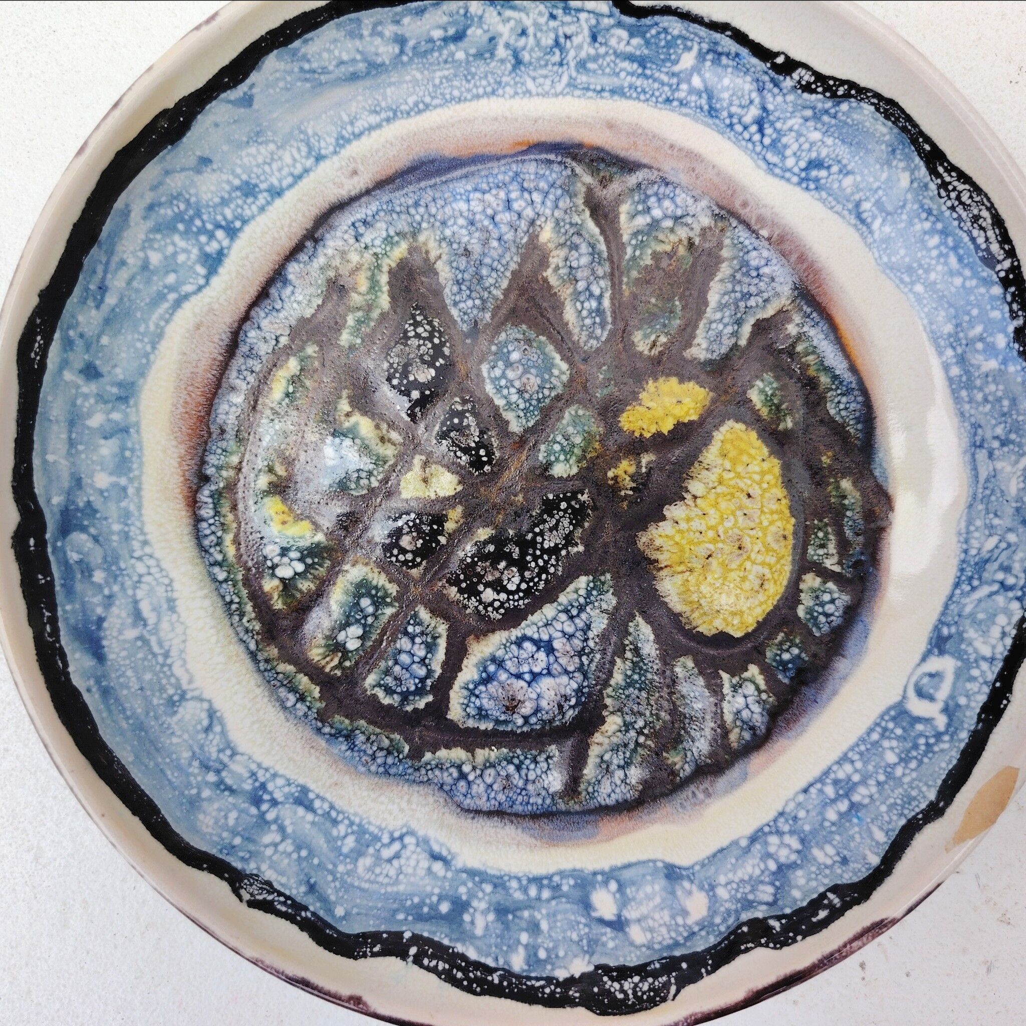 Ceramic catchall, abstract, Xavier Krebs, Kéraluc