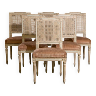 Série de 6 chaises style Louis XVI