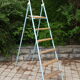 Vintage stepladder blue wooden steps