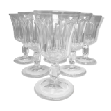 6 verres à eau en cristal taillé