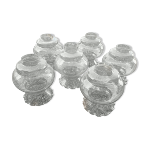 Lot de 6 globes en verre
