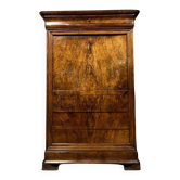 Secretary from the Louis Philippe era with a double ogee in walnut.