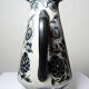 Antique art deco vase 1920-40 in fine stoneware, art nouveau and chinoiserie style, decor