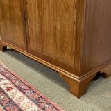 English two-piece mahogany bookcase from the 1950s