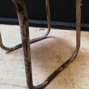 6 vintage garden chairs made of wood and metal