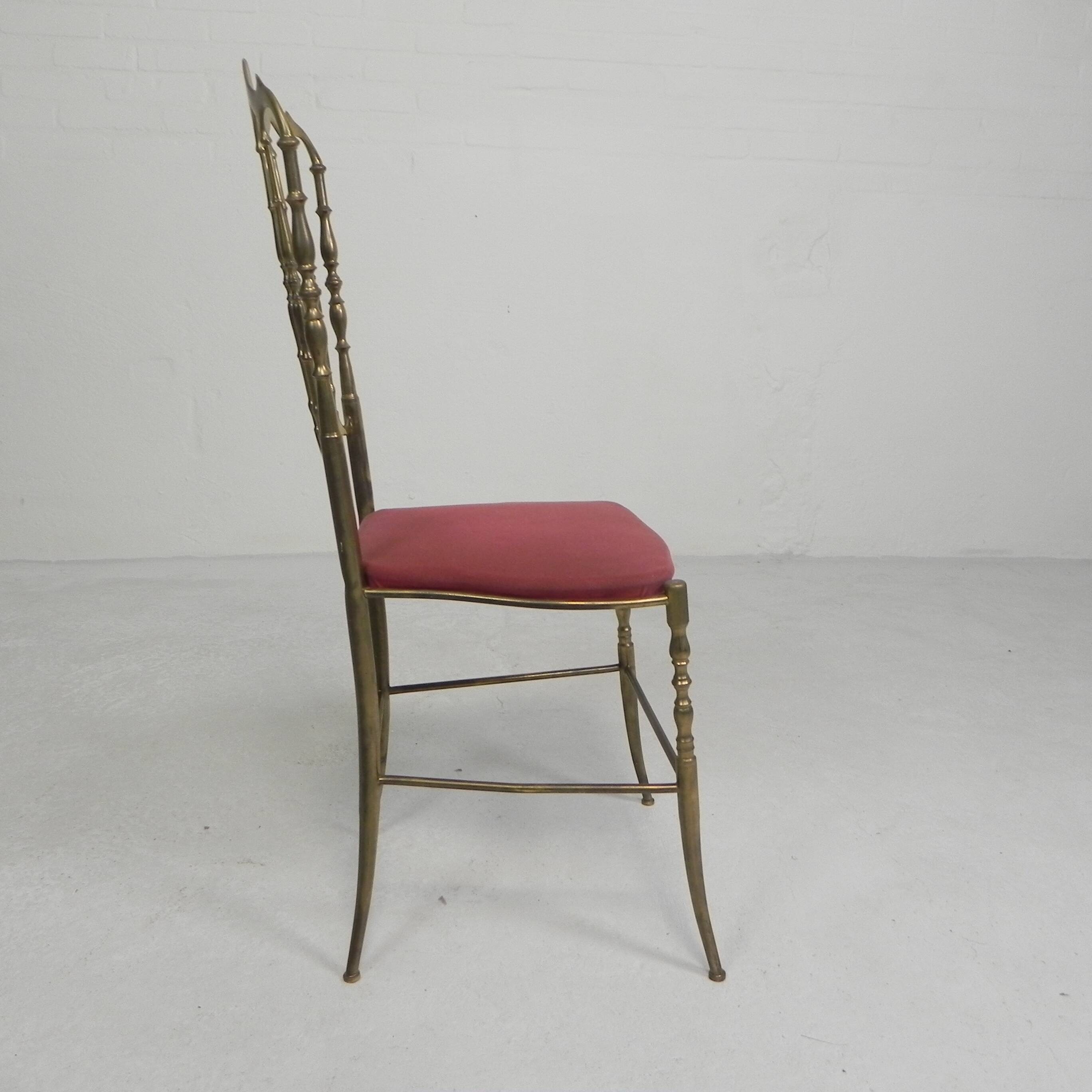 Chaise style Hollywood Regency, Chiavari, années 1960
