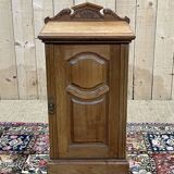 English bedside table in blond mahogany early 20th century - L=45.5cm H=85cm D=37.5cm