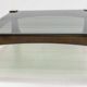 Luciano Frigerio Midcentury Italian Wood and Brass Coffee Table "Ussaro",70
