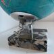 Vintage globe 1976 terrestrial Taride glass marble world map - 30 cm