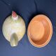 Tableware, polychrome earthenware terrine chicken, 20th century