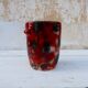 Pot ceramic enamelled spotted drips