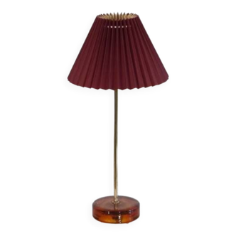 Lampe en laiton et verre de Falkenberg 1970