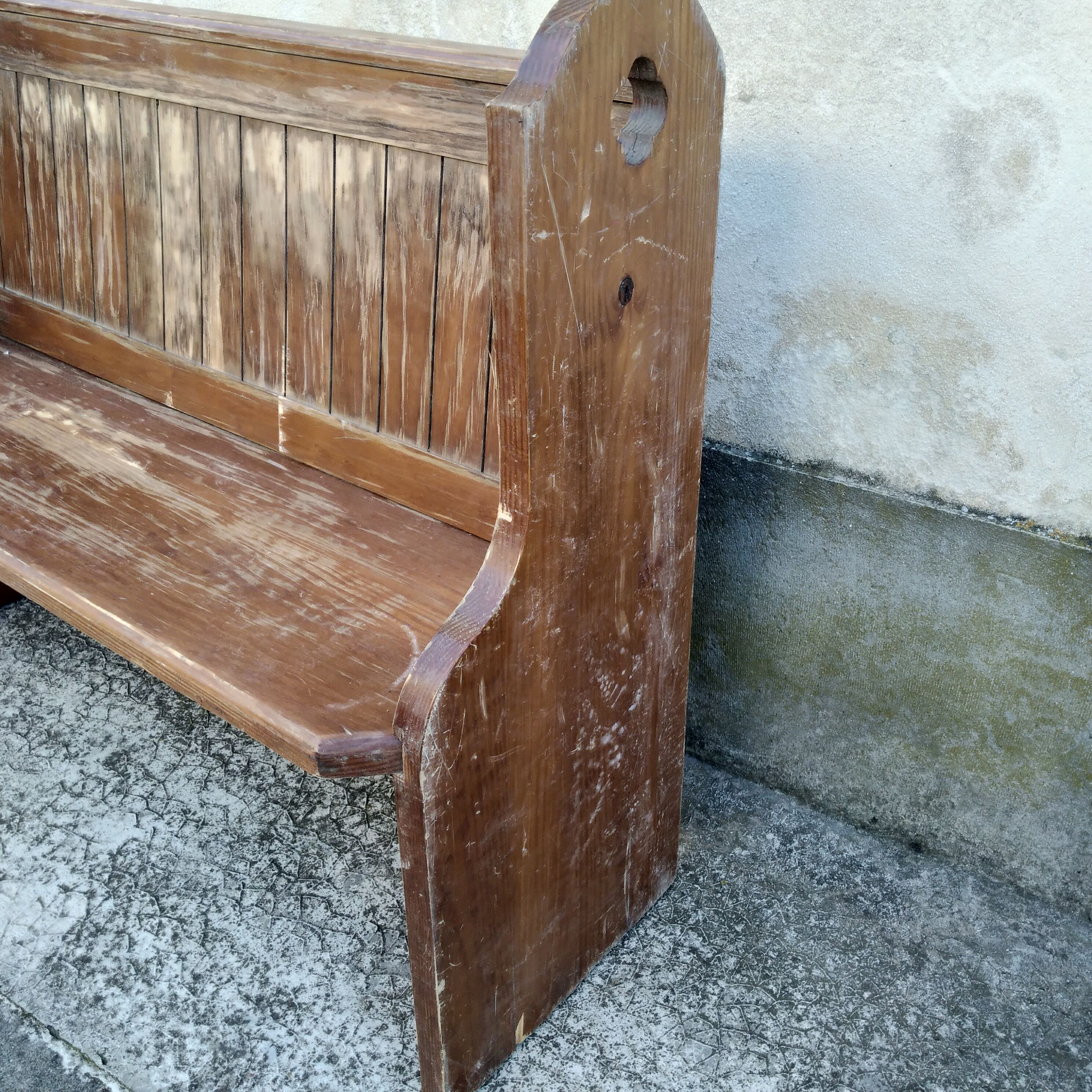 Vintage church bench