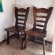 Pair of brutalist bistro chairs from the 70s Poland