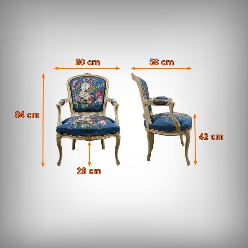 Fauteuil cabriolet, style Louis XV – fin XIXe