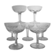 Set de 7 coupes à champagne en verre soufflé
