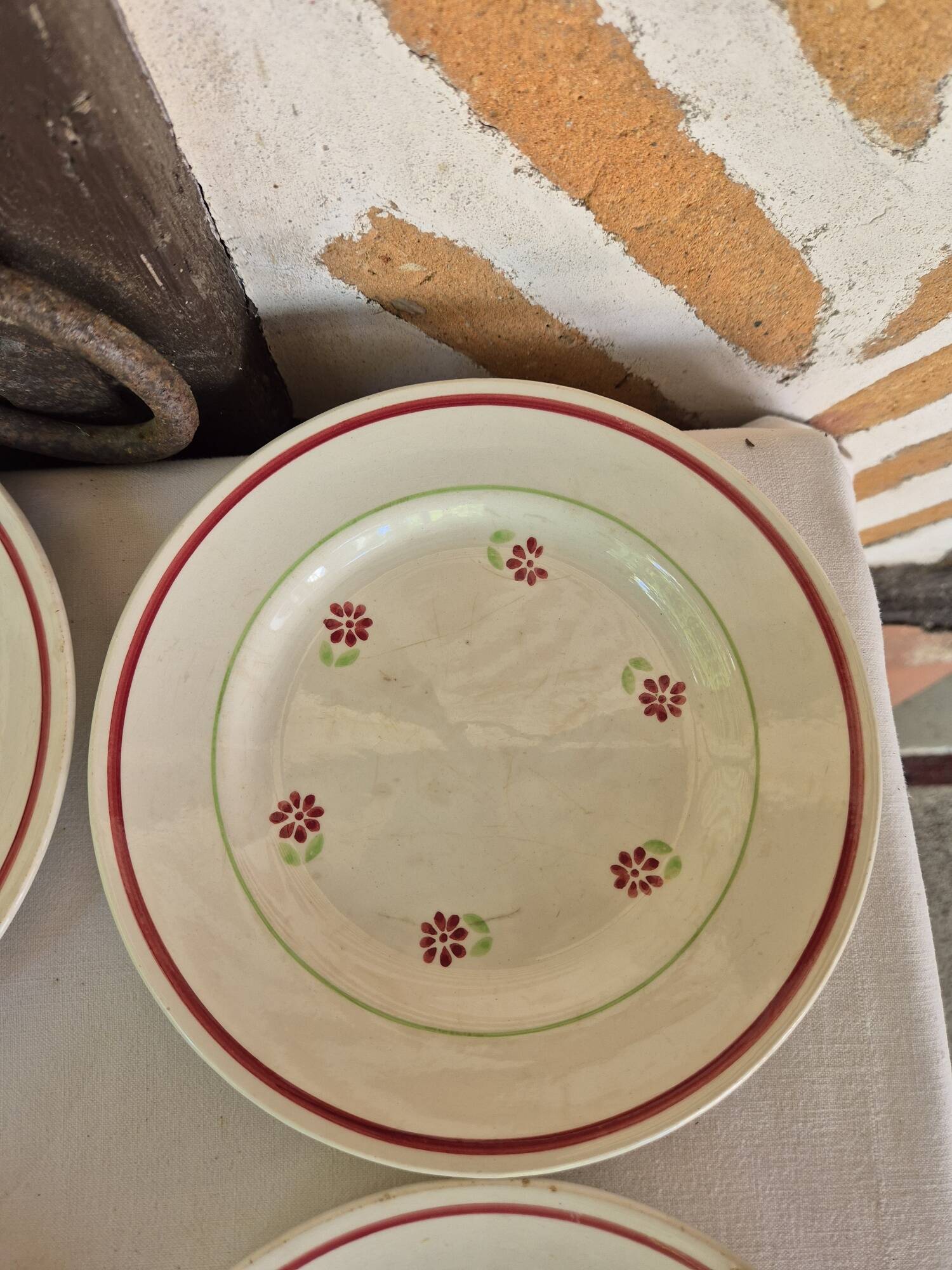 Gien Christiane dessert plates x 6