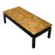 Modernist coffee table with a patinated gold top, 120x52.5x36 cm, mid-20th century.