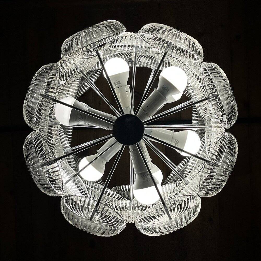 Vintage crystal chandelier Dandelion, Italy, 1960s