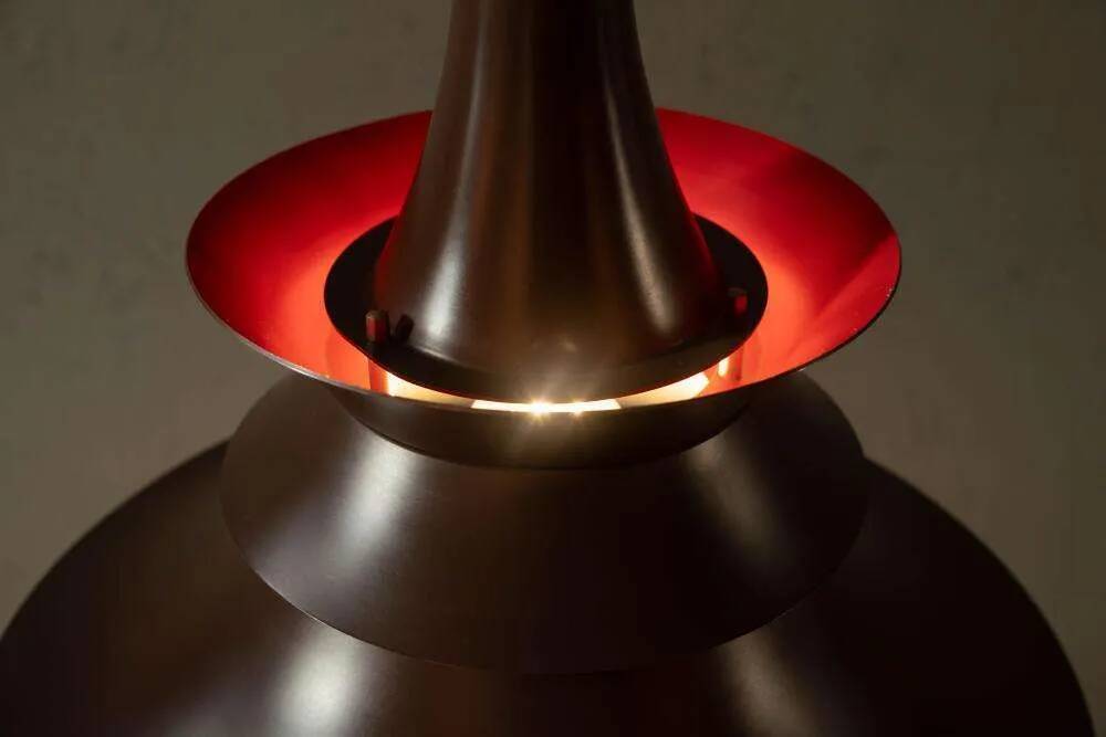 Vintage 1960s Danish design suspended lamp from the Space Age.
