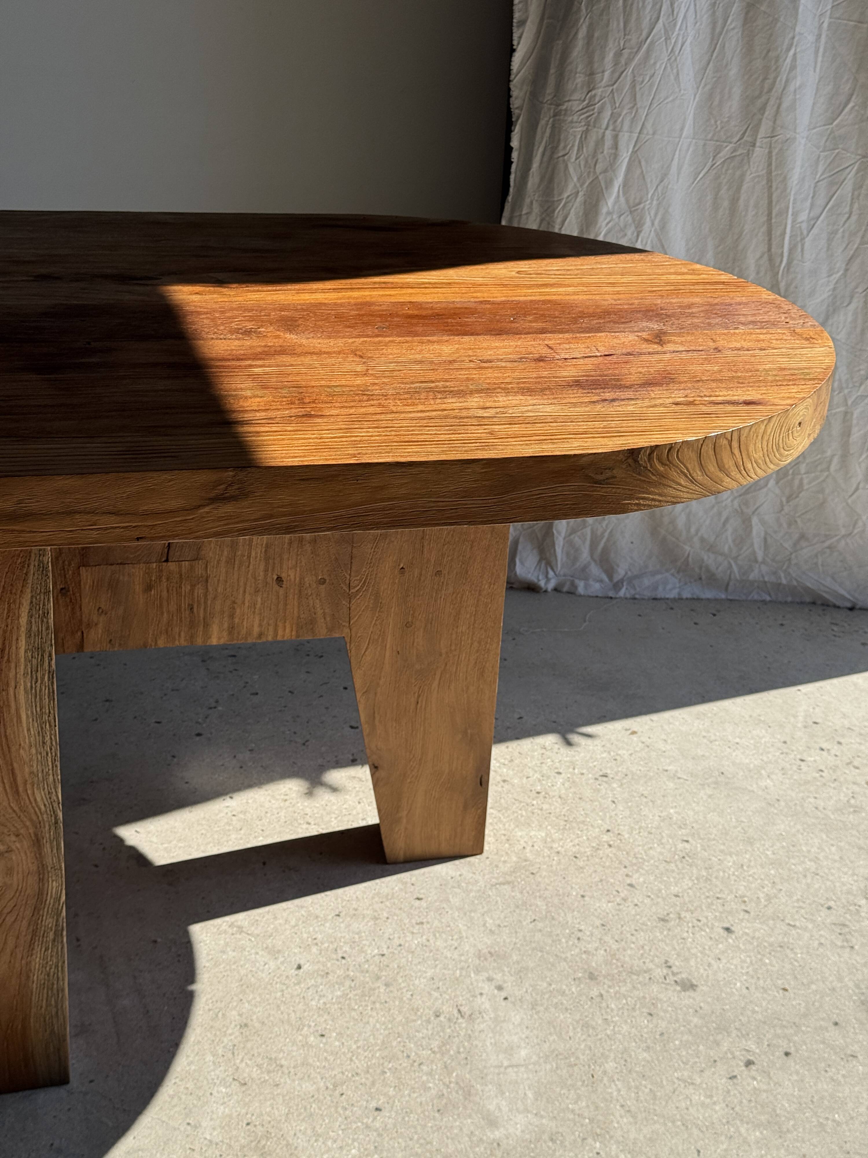 Immense solid teak table 2.10m x 1m
