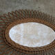 Vintage sun mirror in rattan 63x64cm