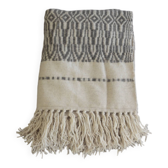 Moroccan jacquard blanket 100% wool