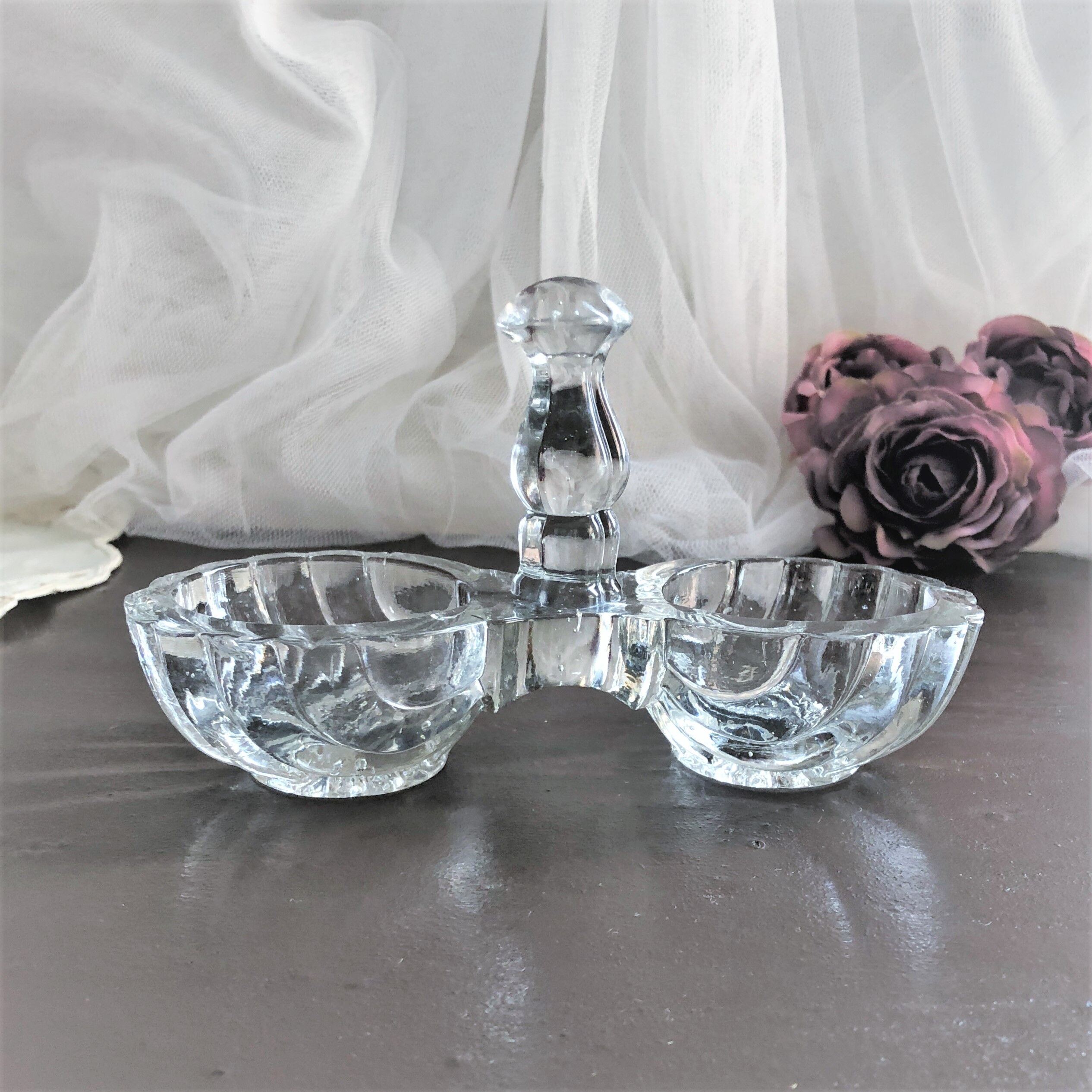 Saleron molded glass 2 compartments