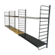 Metal wall book shelving