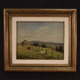 Small signed landscape painting from the 20th century