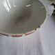 Old bowl in earthenware DIGOIN SARREGUEMINES with faceted burgundy.