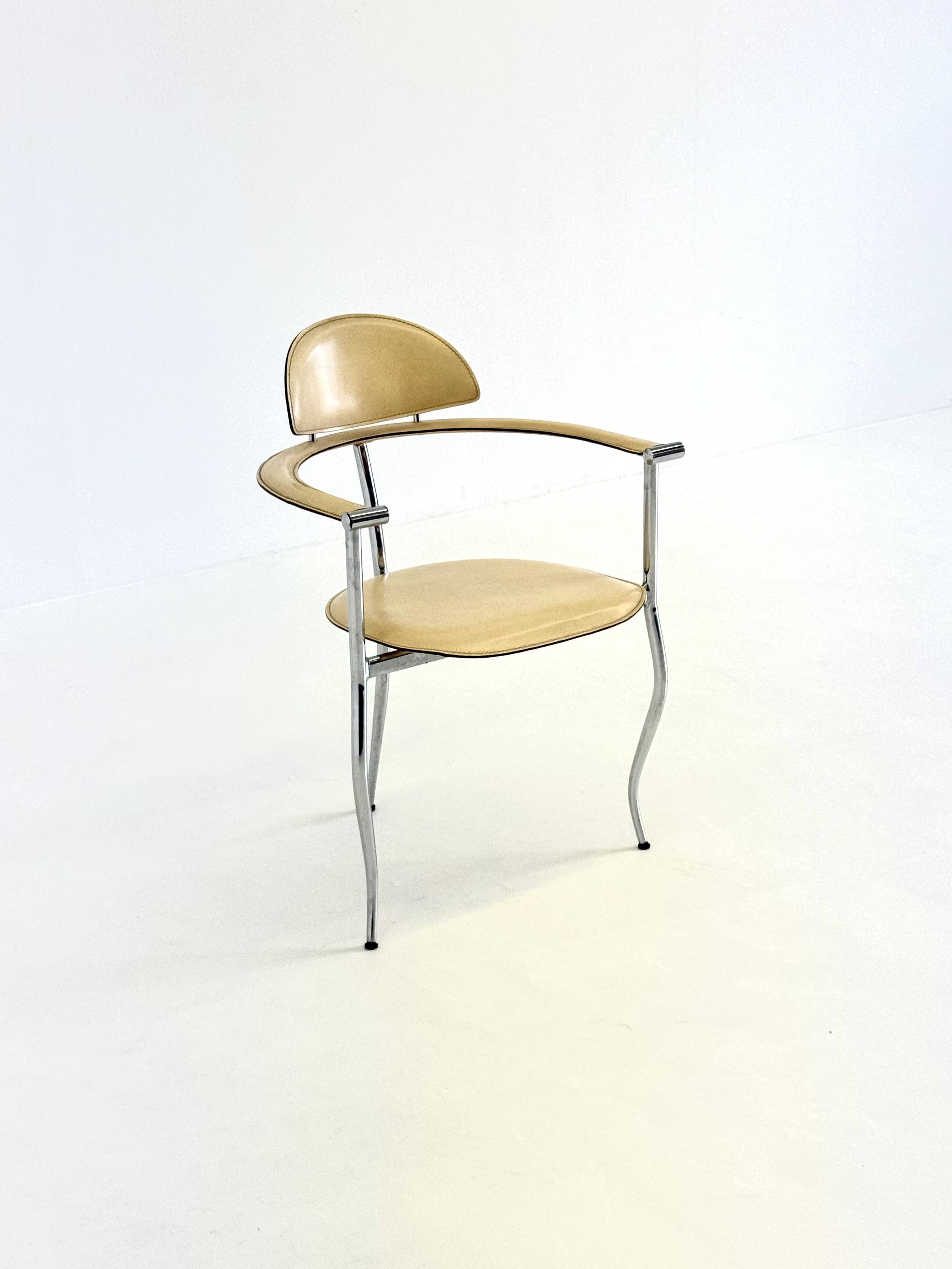 Set of yellow Marilyn Stiletto dining chairs Arrben Italy