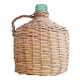 Glass and rattan demijohn carboy