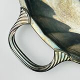 Large silver-plated platter by Ricci Alessandria, 1960s.