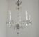 French Vintage 5 Light Barley Twist Glass and Crystal Chandelier
