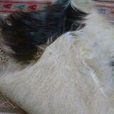 Natural black and white goat skin 92x47cm