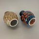 Ensemble de 2 vases multicolores en poterie Fat Lava Op Art par Bay Ceramics Allemagne, années 1960