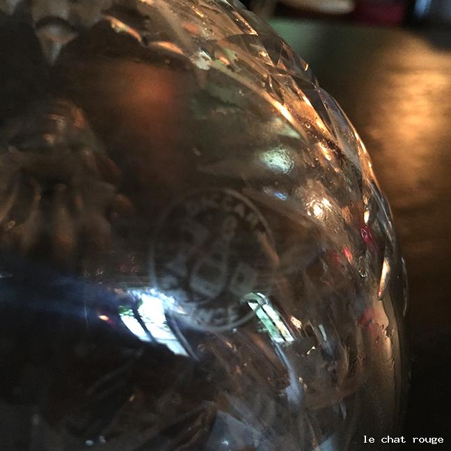 Decanter cut Crystal Baccarat mount silver metal