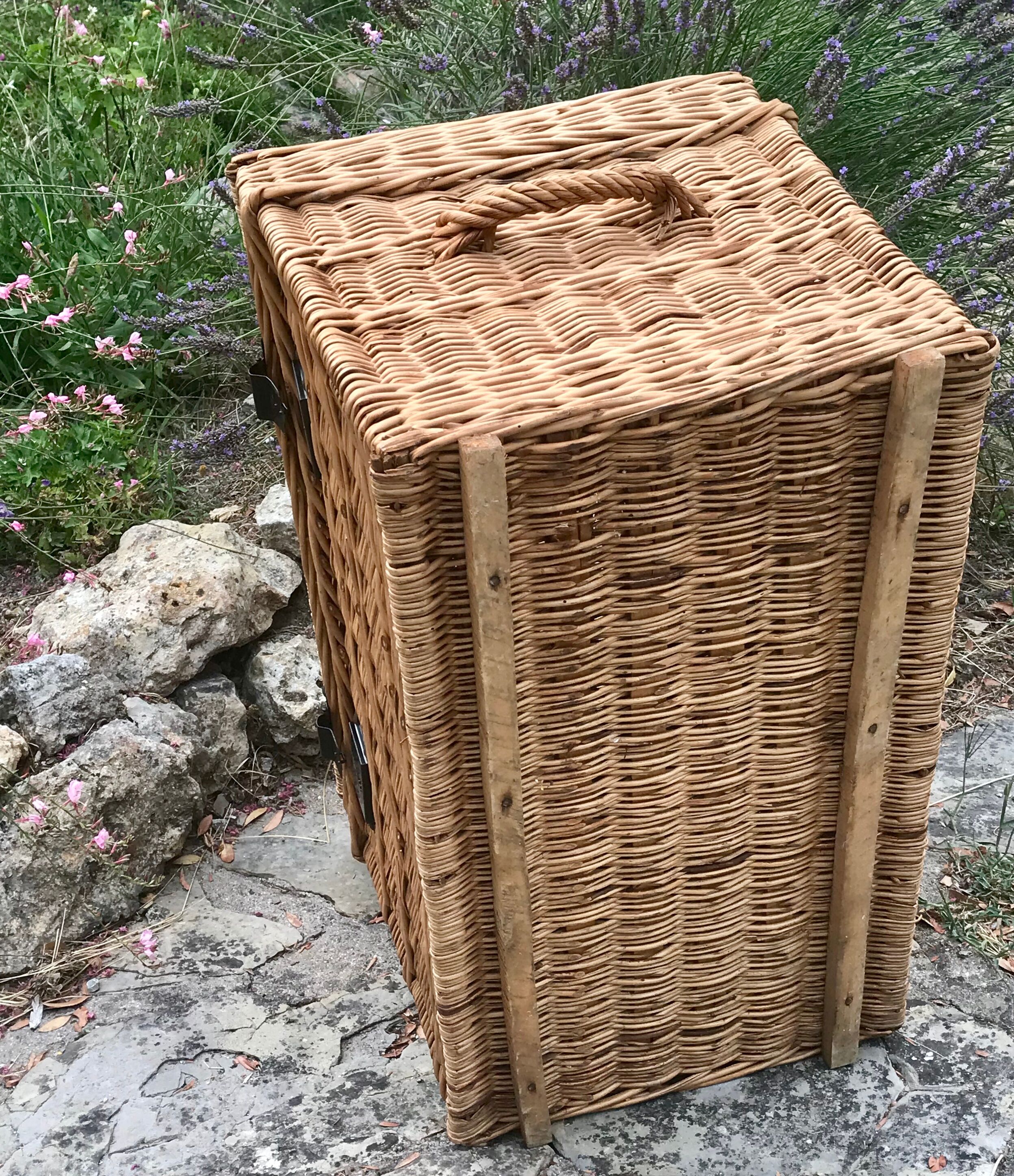 Vintage rattan trunk