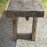 Old small 160 cm carpenter's workbench in solid oak