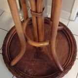 Old high table/standing bamboo and rattan table