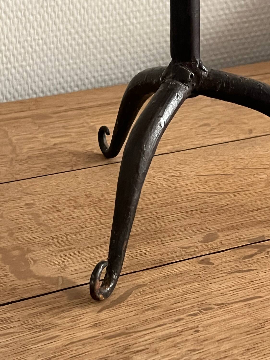 Brutaliser 5-branched mid century wrought iron candlestick – unique piece